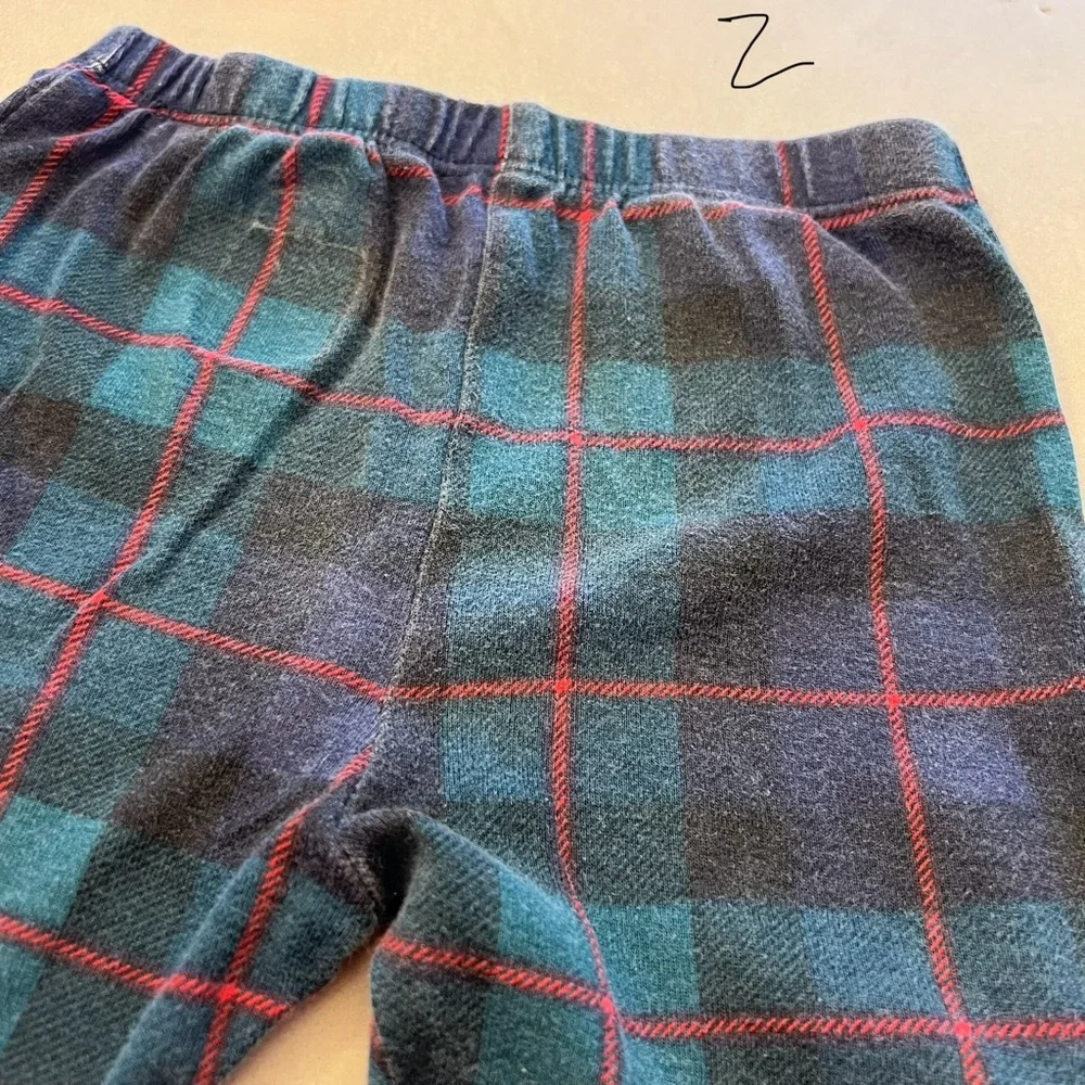 HONEST BABY CO Toddler Christmas Holiday Pajamas, Black Watch Plaid, 3T (2 sets)